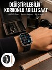 Akıllı Saat Çok Fonksiyonlu Unısex Sosyal Medya Girişli Bluetooth Bağlantılı Yeni Nesil