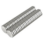 50 Adet 10x2mm Yuvarlak Neodyum Mıknatıs Güçlü Magnet Nikel Kaplamalı