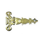 Dekoratif, Sac Tek Kuyruklu Menteşe - 40x68 Mm, Küçük, Sarı, 100 Adet