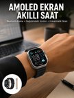 49mm Akıllı Saat Amoled Ekranlı Kadın Erkek Kol Saati Plastik Kordon Yeni Nesil