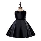 Parlak Kumaş Kurdalyeli Kız Çocuk Abiye - Çocuk Abiyesi - Mezuniyet Elbisesi - Kız Çocuk Elbise