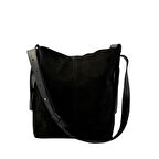 Hobby 26013S Hakiki Süet Deri Kadın Omuz Çantası 