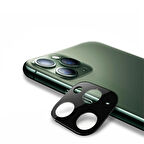 iPhone 11 PRO MAX Kamera Lens Koruyucu Metal Kenarlı Cam