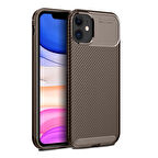 iPhone 12 Mini Kılıf Focus Carbon Desen Silikon Arka Kapak