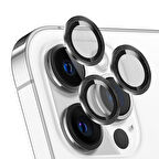 iPhone 11 Pro Max Kamera Lens Koruyucu Cam Metal Kenarlı 3lü Set