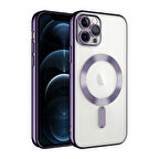 iPhone 11 Pro Kılıf Magsafe Özellikli Metal Lazer Silikon Kapak FC2855