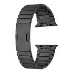 Apple Watch 42 44 45 49 mm Uyumlu Joint Luxury Klipsli Çelik Kordon