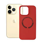 iPhone 14 Pro Kılıf Magsafe Özellikli Lansman Silikon Kapak