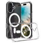 iPhone 16 Kılıf Magsafe Özellikli Şeffaf Silikon Kapak