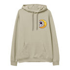 Astro-9  Baskılı Krem Hoodie