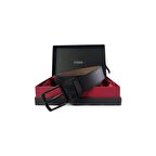 Fossil Siyah Suni Deri 4 cm Erkek Kemeri-110 Cm