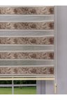 Amora Serisi Antik Bronz Renkli Kahverengi Desenli Modern Zebra Perde