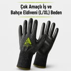 İş Ve Bahçe Eldiveni Çok Amaçlı Kaymaz Dayanıklı Nefes Alabilir Gri 1 Çift