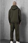 Yeni Sezon Erkek Giyim Orman Yeşili (haki) Renk Kanguru Cepli Tarz / Sportif Takım Şardonlu