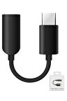 Axya Xiaomi Uyumlu Type-c 3.5mm Audio Kulaklık Jack Dönüştürücü Siyah