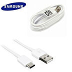 Samsung S8 S9 Şarj ve Data Kablosu Type C Beyaz