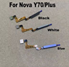 Huawei Nova Y70 artı parmak izi sensörü için güç düğmesi Flex kablo dokunmatik kimlik sensörü ev düğmeleri Smartphone parçaları