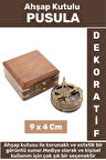 Premium Model Erkek Arkadaş Sevgiliye Baba Özel Dekoratif Hediyelik Koleksiyon Ahşap Kutulu PUSULA