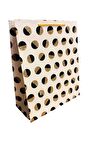 KARTON ÇANTA PUANLI MODELİ GOLD SİYAH 14CM X 11CM - 1 ADET
