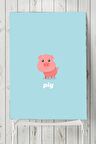 Küçük Domuz Çocuk Odası Poster 