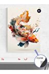 Koi Japon Balığı Hayvan Poster - Afiş - Dekoratif Duvar Posteri