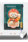 Ramen Cat Kedi Manga Anime Poster - Afiş - Dekoratif Duvar Posteri
