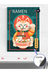 Ramen Cat Kedi Manga Anime Poster - Afiş - Dekoratif Duvar Posteri