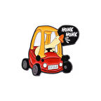 Araba Kullanan Ördek Medikal Broş P0686