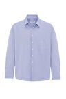 Buz Mavi Regular Armürlü Klasik Yaka Gömlek