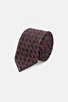 Bordo Baskılı Kravat