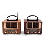 MDB Ahşap Kare Küçük Nostaljik Radyo