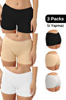 Kadın Boxer Külot - İz Yapmaz Dikişsiz Mikro Kumaş 3'lü Özel Paket (Siyah, Beyaz, Ten Renk)