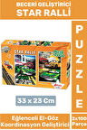 Premium Seri Eğlenceli El Göz Koordinasyon Beceri Geliştirici Çocuk 2x100 PUZZLE STAR RALLİ