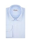 Süvari Gm2025000183 Klasik Yaka Regular Fit Armürlü Mavi Erkek Gömlek