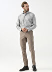 Süvari Normal Bel Normal Paça Slim Fit Bej Erkek Pantolon Pn2020500517