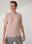 Süvari O Yaka Düz Pembe Erkek T-Shirt TS1014000281