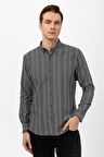 Köşeli Manşet Slimfit Düz Gömlek GM2008100107
