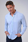 Manşetli Slim Kalıp Armürlü Gömlek