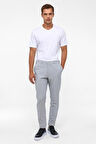 Gri Slim Düz Jogger Pantolon