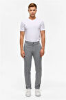 Gri Slim Armürlü Pantolon
