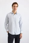 Taş Regular Klasik Yaka Düz Düz Kapaksız Cep Düğmeli Uzun Kollu Standart Casual Gömlek