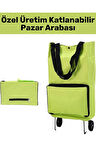 Premium Seri Yüksek Kaliteli Kompakt Katlanabilir Omuz Çantası Tasarımlı Su Geçirmez Pazar Arabası