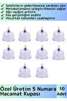 Özel Üretim Yüksek Kaliteli Selülit Çatlak Giderici Vakumlu 5 Numara Hacamat Kupası 10 Adet