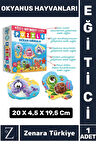 Çocuk Eğitici Zeka El Göz Koordinasyonu İnce Motor Beceri Geliştirici Puzzle OKYANUS HAYVANLARI