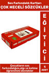 Çocuk Eğitici Ses Farkındalığı İşitsel Algı Dikkat Gelişim FARKINDALIK KARTLARI ÇOK HECELİ SÖZCÜKLER