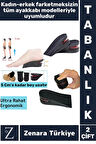 Ortopedik Ultra Rahat Tüm Ayakkabılara Uyumlu Kaymaz Topuk Anında 5 Cm Boy Uzatan Tabanlık 2 Çift