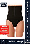 Gündelik Doğal Görünüm Vücut Beden Küçülten Toparlayan Yüksek Bel Ağraflı Slip Korseli TAYT