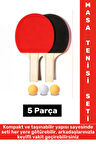 Ergonomik Dayanıklı Eğlenceli Çok Şık Renkli 2 Adet Raket 3 Adet Pinpon Topu Özel Masa Tenisi Seti