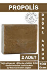 Özel Üretim Doğal Cilt Temizleyici Parlatıcı Nem Dengeleyici Yaşlanma Karşıtı Propolis Sabunu 2 Adet