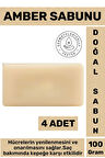 Doğal Güzel Kokulu Yenileyici Onarıcı Kepeğe Karşı Etkili Saç Güçlendirici Amber Sabunu 4 Adet